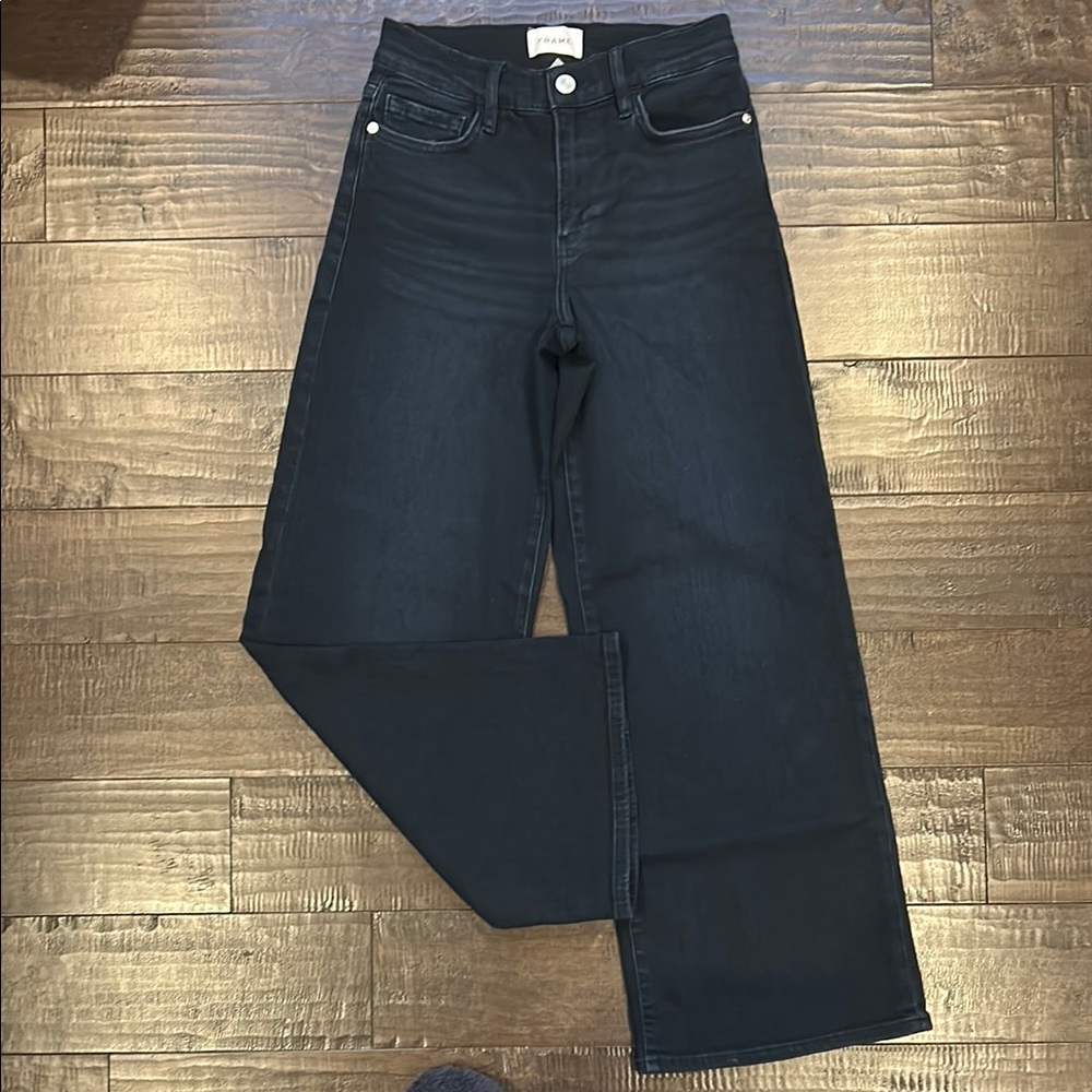 FRAME Le Pixie Slim Palazzo denim